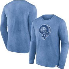 Los Angeles Rams Washed Primary Long Sleeve T-Shirt Heather Royal | Fanatics