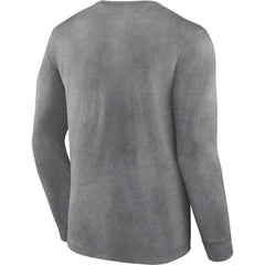 New Orleans Saints Washed Primary Long Sleeve T-Shirt Heather Charcoal | Fanatics
