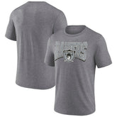 Las Vegas Raiders Warped Block Tri-Blend T-Shirt Heather Gray | Fanatics