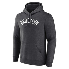 Brooklyn Nets Wordmark Alternate Pullover Hoodie Charcoal - NBA