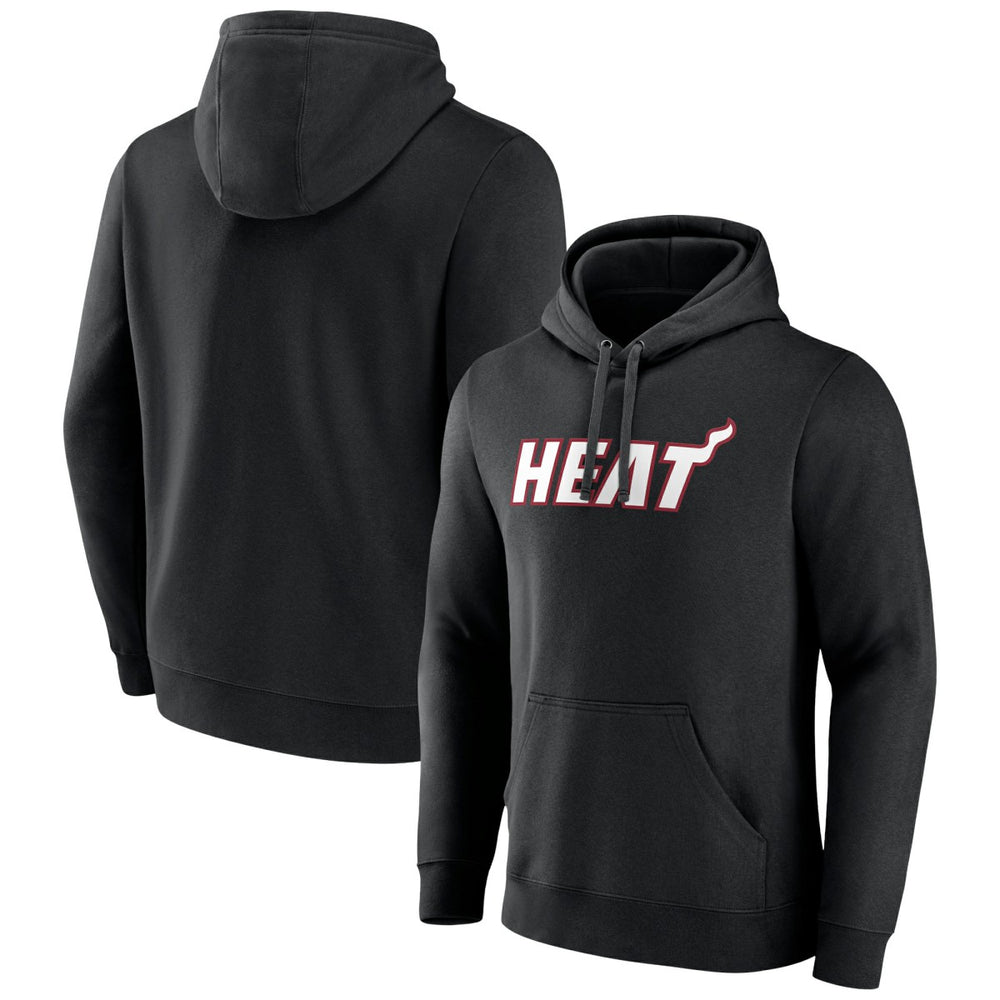 Miami Heat Wordmark Team Logo Pullover Hoodie Black - NBA