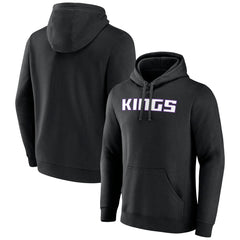 Sacramento Kings Wordmark Team Logo Pullover Hoodie Black - NBA