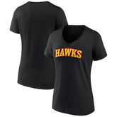 Atlanta Hawks Women's Wordmark V-Neck T-Shirt Black - NBA