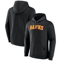 Atlanta Hawks Wordmark Team Pullover Hoodie Black - NBA