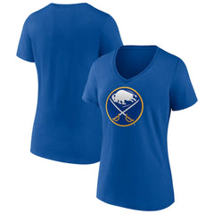 Buffalo Sabres Women's Team Logo V-Neck T-Shirt - Royal - NHL