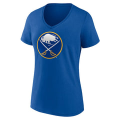 Buffalo Sabres Women's Team Logo V-Neck T-Shirt - Royal - NHL