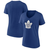Toronto Maple Leafs Women's Team Logo V-Neck T-Shirt - Blue - NHL