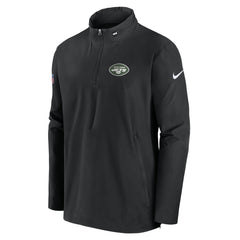 New York Jets Sideline Coach Half-Zip Jacket Black | Nike for Sale