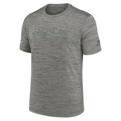 Green Bay Packers 2023 Sideline Alternate Logo Performance T-Shirt Heather Charcoal | Nike for Sale