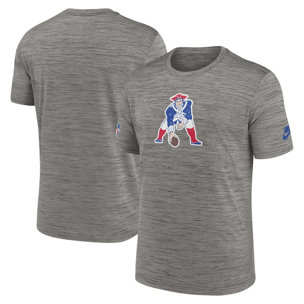 New England Patriots 2023 Sideline Alternate Logo Performance T-Shirt Heather Charcoal | Nike for Sale
