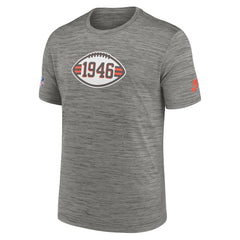Cleveland Browns 2023 Sideline Alternate Logo Performance T-Shirt Heather Charcoal | Nike for Sale