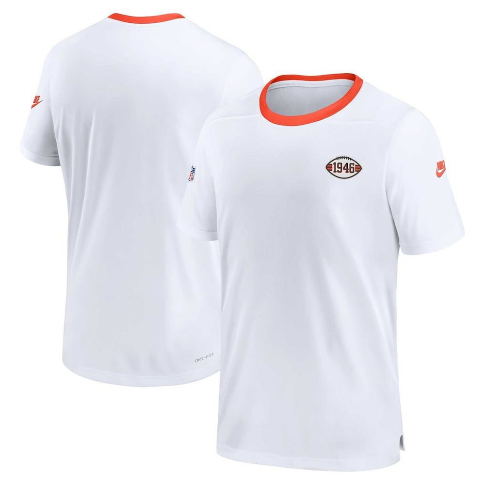Cleveland Browns Men's Sideline Coaches Alternate Performance T-Shirt White | Nike for Sale
