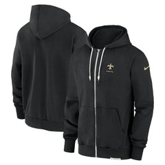 New Orleans Saints Sideline Performance Full-Zip Hoodie Jacket Black | Nike for Sale
