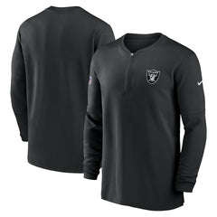 Las Vegas Raiders 2023 Sideline Performance Long Sleeve Tri-Blend Quarter-Zip Top Black | Nike for Sale