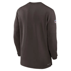 Cleveland Browns 2023 Sideline Performance Long Sleeve Tri-Blend Quarter-Zip Top Brown | Nike for Sale