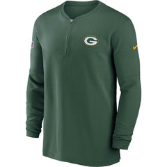 Green Bay Packers 2023 Sideline Performance Long Sleeve Tri-Blend Quarter-Zip Top Green | Nike for Sale