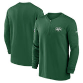 New York Jets 2023 Sideline Performance Long Sleeve Tri-Blend Quarter-Zip Top Green | Nike for Sale