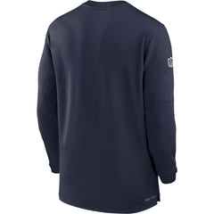 Tennessee Titans 2023 Sideline Performance Long Sleeve Tri-Blend Quarter-Zip Top Navy | Nike for Sale