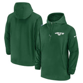 New York Jets Sideline Half-Zip Hoodie Green | Nike for Sale