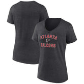 Atlanta Falcons Women's Victory Arch Team V-Neck T-Shirt Charcoal | NFL