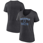 Indianapolis Colts Women's Victory Arch Team V-Neck T-Shirt Charcoal | NFL