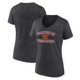 Washington Commanders Women's Victory Arch Team V-Neck T-Shirt Charcoal | NFL