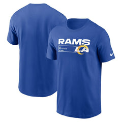 Los Angeles Rams Division Essential T-Shirt Royal | Nike for Sale