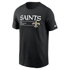 New Orleans Saints Division Essential T-Shirt Black | Nike for Sale