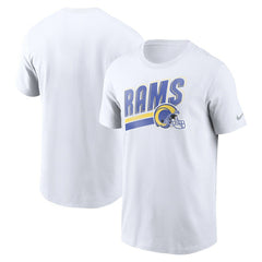 Los Angeles Rams Essential Blitz Lockup T-Shirt White | Nike for Sale