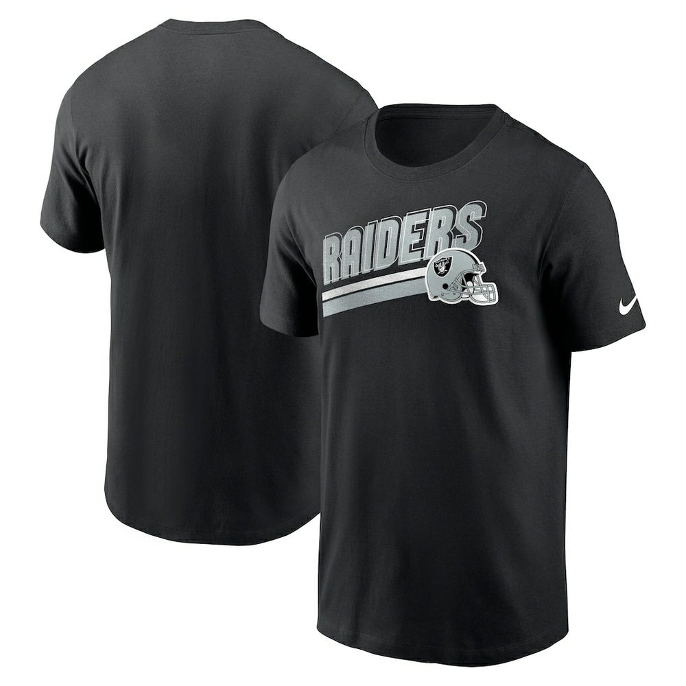 Las Vegas Raiders Essential Blitz Lockup T-Shirt Black | Nike for Sale