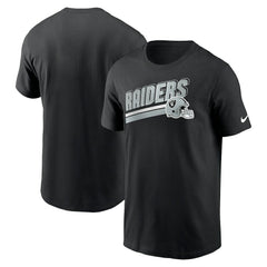 Las Vegas Raiders Essential Blitz Lockup T-Shirt Black | Nike for Sale