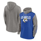 Los Angeles Rams Fashion Color Block Pullover Hoodie Royal | Nike for Sale