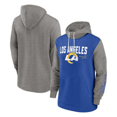 Los Angeles Rams Fashion Color Block Pullover Hoodie Royal | Nike for Sale