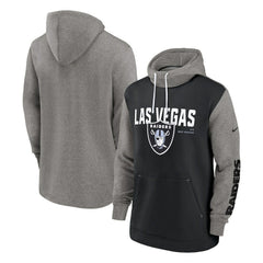 Las Vegas Raiders Fashion Color Block Pullover Hoodie Black | Nike for Sale