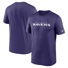 Baltimore Ravens Legend Wordmark Performance T-Shirt Purple | Nike for Sale