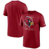 Arizona Cardinals Legend Yard Lines Performance T-Shirt Cardinal | Nike for Sale