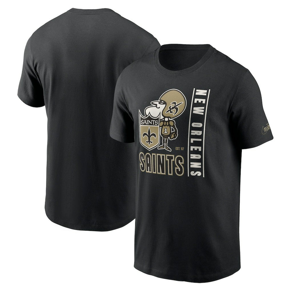 New Orleans Saints Lockup Essential T-Shirt Black | Nike for Sale