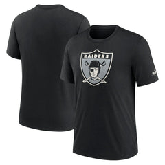 Las Vegas Raiders Rewind Logo Tri-Blend T-Shirt Black | Nike for Sale