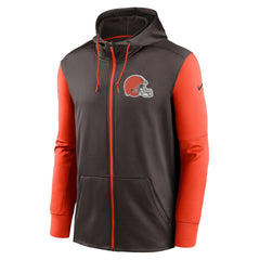 Cleveland Browns Performance Full-Zip Hoodie Brown | Nike for Sale