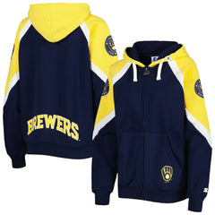 Milwaukee Brewers Starter Women's Hail Mary Full-Zip Hoodie - MLB