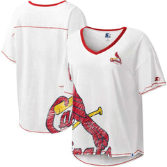 St. Louis Cardinals Starter Women's Perfect Game V-Neck T-Shirt - MLB