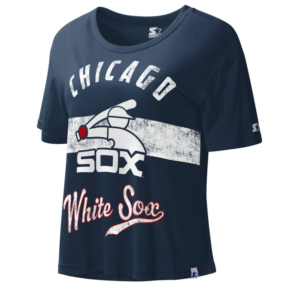 Chicago White Sox Starter Cooperstown Collection Women's Record Setter Crop Top - MLB