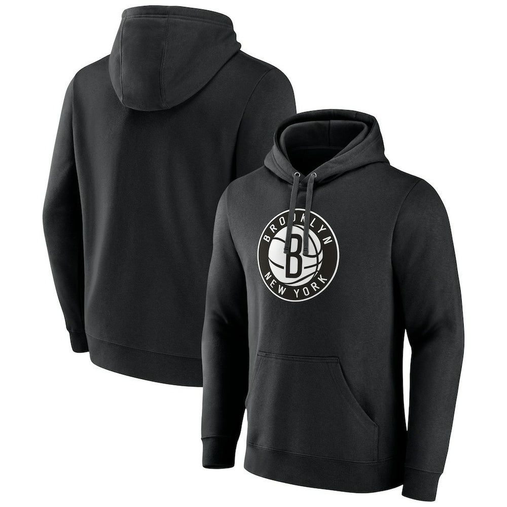 Brooklyn Nets Alternate Logo Pullover Hoodie Black - NBA