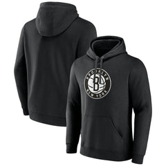 Brooklyn Nets Alternate Logo Pullover Hoodie Black - NBA