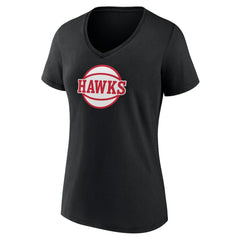 Atlanta Hawks Women's Alternate Logo V-Neck T-Shirt Black - NBA