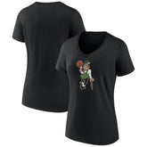 Boston Celtics Women's Alternate Logo V-Neck T-Shirt Black - NBA
