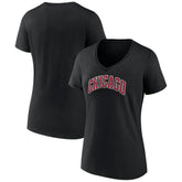 Chicago Bulls Women's Alternate Logo V-Neck T-Shirt Black - NBA