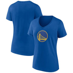 Golden State Warriors Women's Alternate Logo V-Neck T-Shirt Royal - NBA