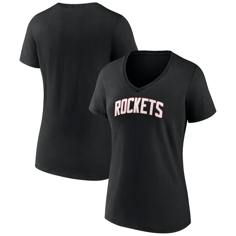 Houston Rockets Women's Alternate Logo V-Neck T-Shirt Black - NBA