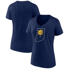 Indiana Pacers Women's Alternate Logo V-Neck T-Shirt Navy - NBA